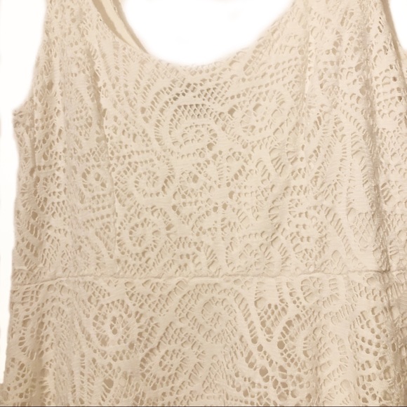 Apt 9 Lace Skater Dress White Scoop Neck Summer - Picture 3 of 6